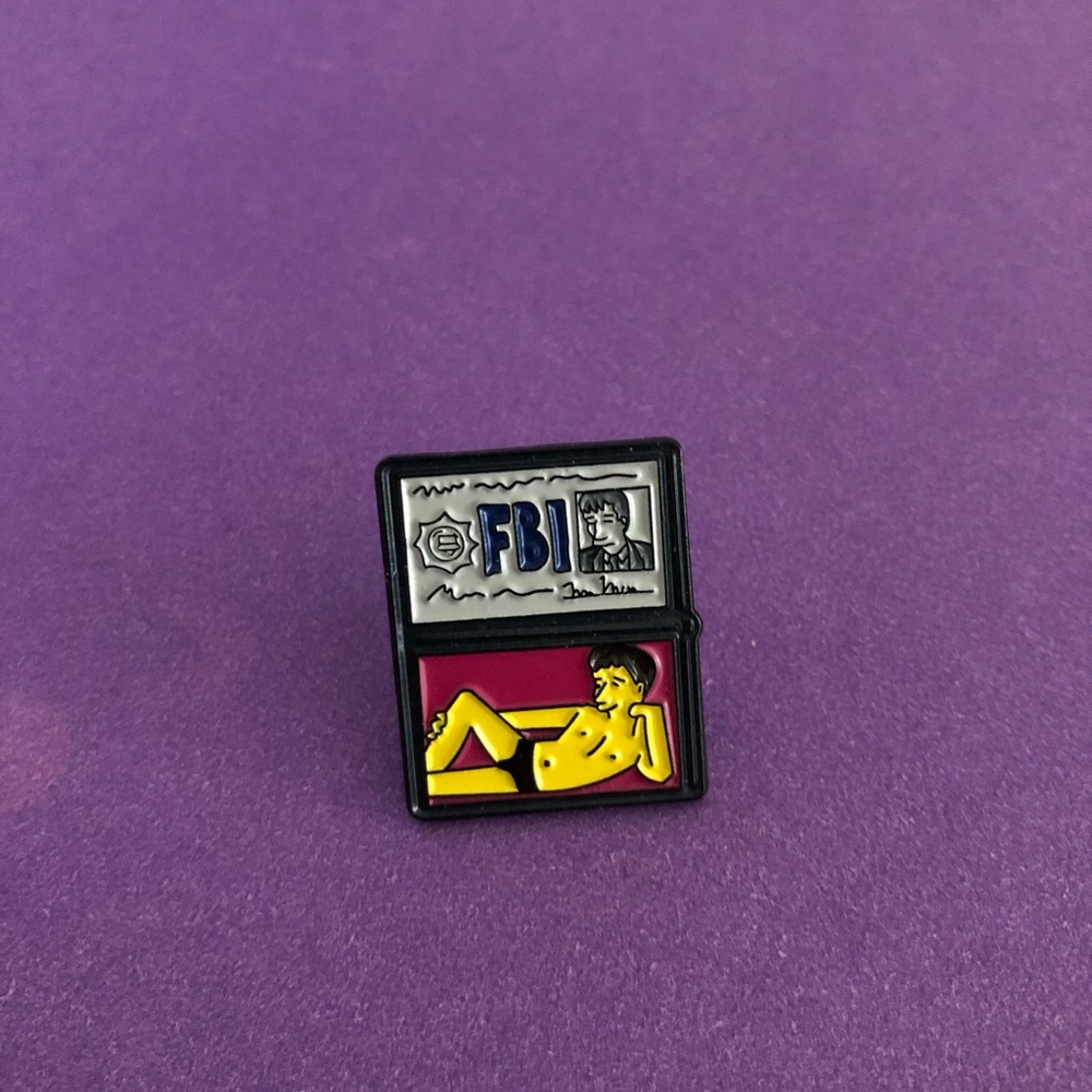 X-Files Mulder Simpson wallet gag pin #simpsons #xfiles